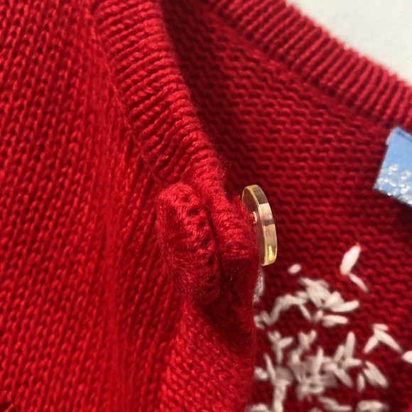 Christmas Red Ugly Christmas Cardigan Sweater Buttoned size XL - Picture 11 of 15